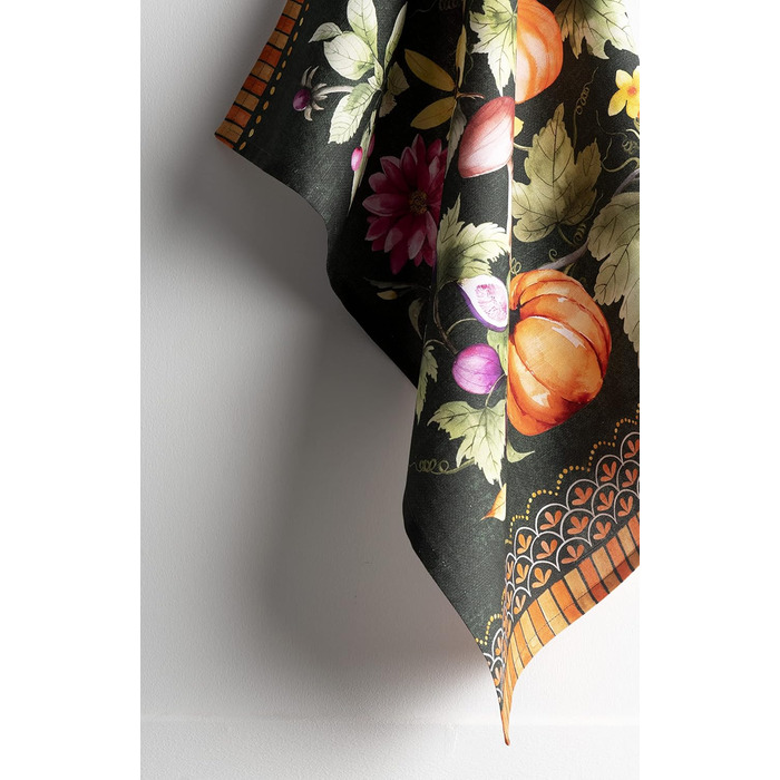 Набір із 3 багатоцільових кухонних рушників Maison d&39 Hermine Rural Christmas, 100 бавовна Барні рушники День подяки/Різдво (50 см x 70 см) (08 - Гарбузовий сад - Хмарно-кремовий)