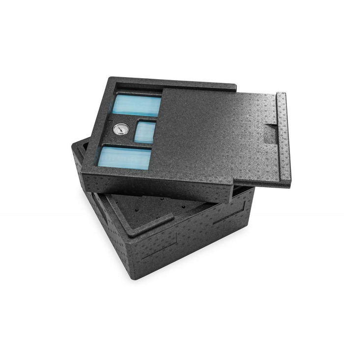 Термохаузер EPP термобокс Pizza Eco Line з кришкою - об&39єм 22 л - 41 х 41 х 23 см - коробка для піци для служби доставки (кришка для охолодження)