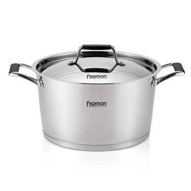 Каструля зі сталевою кришкою Fissman ELARA 24x13,5 см на 5,6 л (5394)