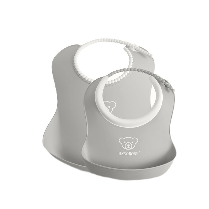 Слюнявчики для дітей 2 предмети, сірий  BabyBjörn