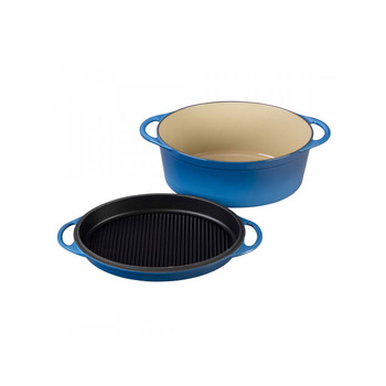 Гусятница / жаровня з кришкою-сковородою гриль 32 см, Marseille Le Creuset