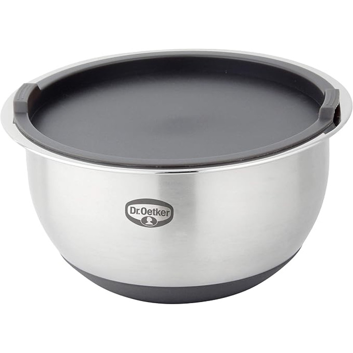 Миска с крышкой диаметром 24 см, 5 литров, нержавеющая сталь Dr. Oetker