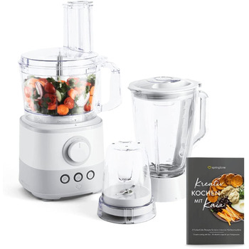 Кухонний комбайн 1000 Вт, 1,5л, вкл. 4 ріжучі диски Springlane Kitchen