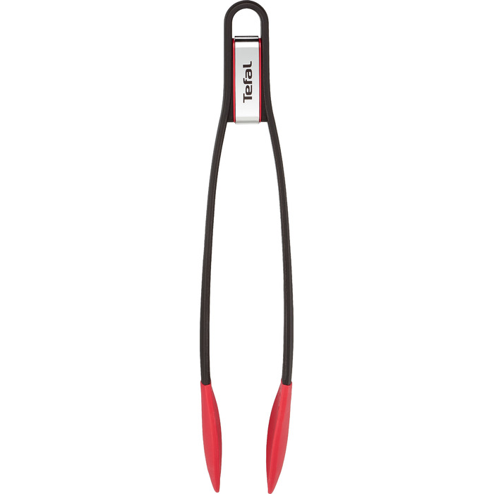 Щипці кухонні Tefal Ingenio, пластик, силікон, чорно-червоний
