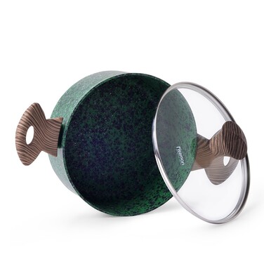 Кастрюля со стеклянной крышкой 24 см 4,7л MALACHITE Fissman
