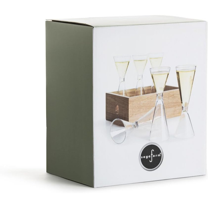 Набір двосторонніх чарок 20-40 мл в дерев'яному боксі, 7 предметів Nature Sagaform