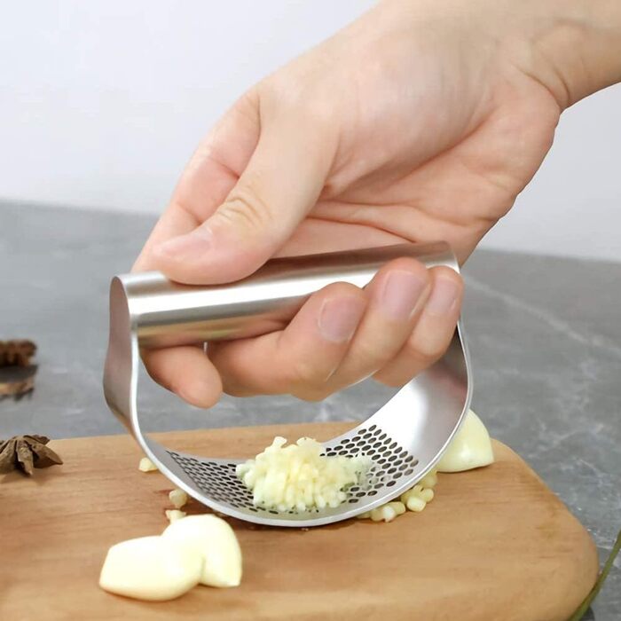 Часниковий прес з нержавіючої сталі 9,8 x 5 см Sinnsally