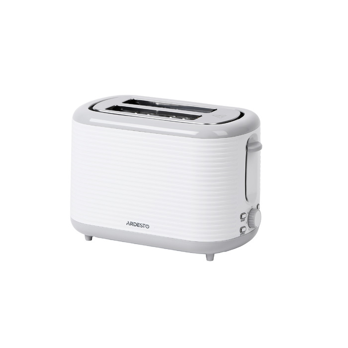 ARDESTO Тостер White stripes T-F17WG 930Вт, пластик, белый+серый