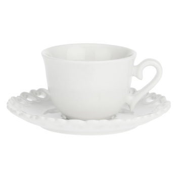 Чашка для кави з блюдцем La Porcellana Bianca VALENTINO, порцеляна, 80 мл