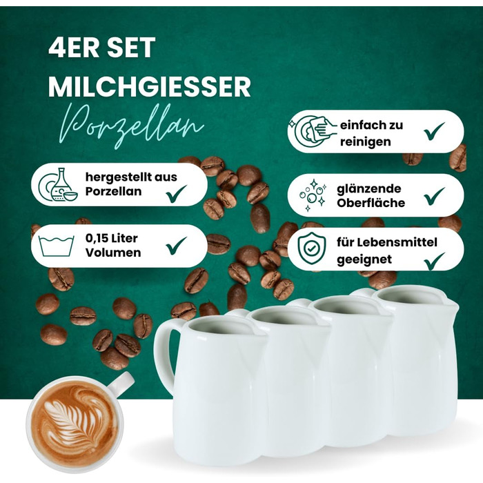 Набір ковшів для молока 4 шт. 150 мл getgastro