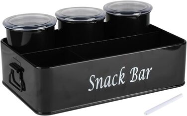 Диспенсер для снеків 33 х 21 см чорний ZoeQide