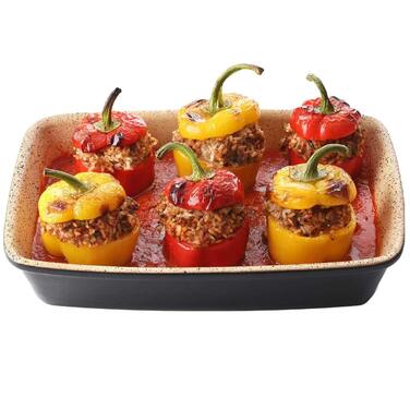 Деко для гриля середній, 22 х 15 х 4,8 см, бежевий / чорний, Römertopf BBQ Römertopf