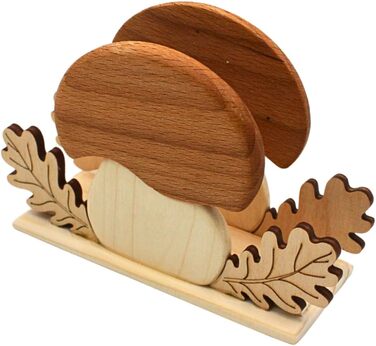 Деревянный держатель для салфеток 13 x 4 x 8 см Dekohelden24