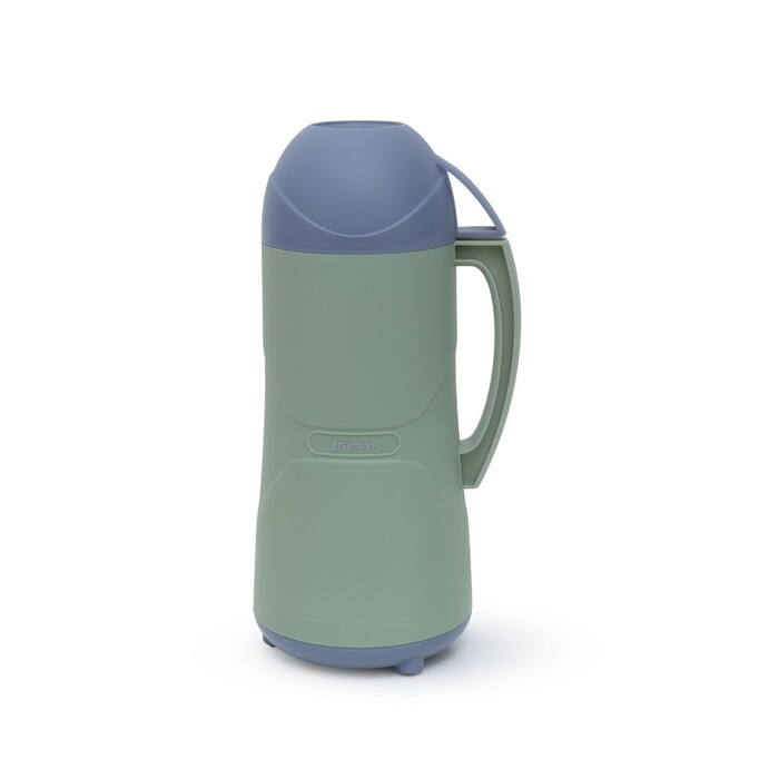 Термос Fissman 1800 мл, колір синій пластиковий корпус зі скляною колбою (19850)