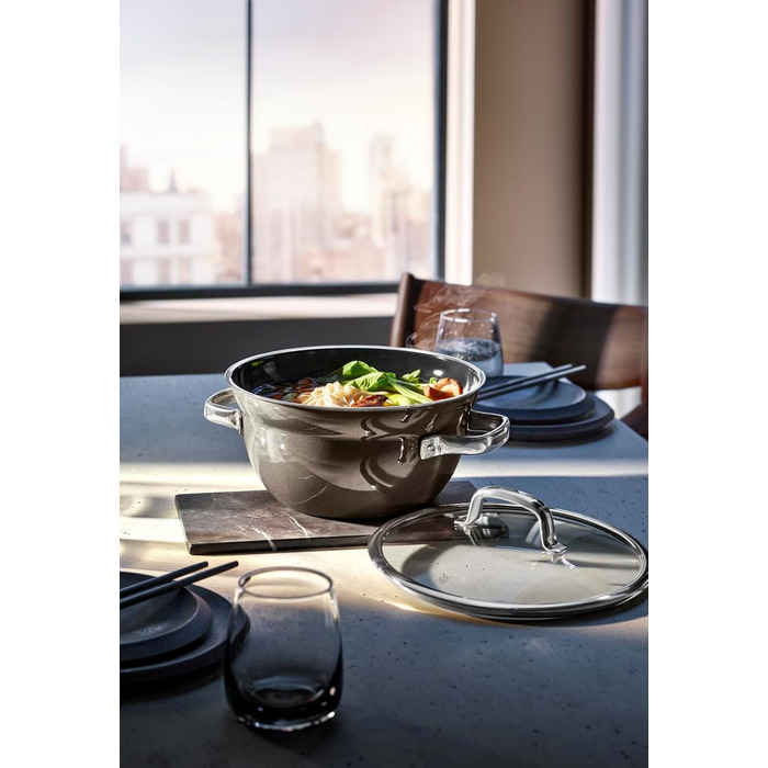 Каструля 20 см зі скляною кришкою, сіра Fusiontec Mineral WMF