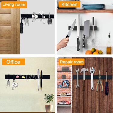 Магнітний тримач для ножів з 2 гачками 40 см devesanter