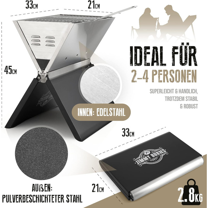 Складний гриль для кемпінгу JIMMY BURNS