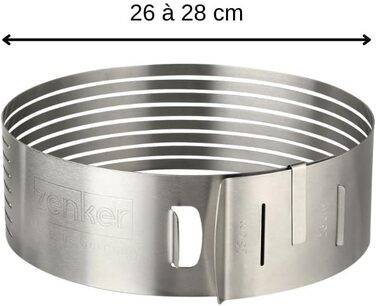 Нож для резки торта Zenker 7705, кондитерская Ø26 / 28 см, набор для торта с ножом для торта и подемным основанием для торта, аксессуары для торта из нержавеющей стали, количество 1 x набор из 3 шт. , цвет серебристый (приспособление для нарезки торта)