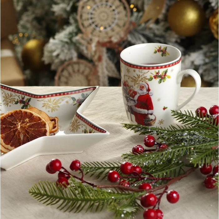 Чашка Fissman CHRISTMAS 360 мл фарфор (13798)