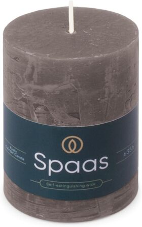 Свічка Spaas Rustic Pillar 70/95 мм 35 шт. - світло-рожева (темно-сіра)