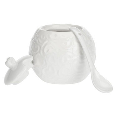 Цукорниця з ложкою La Porcellana Bianca VALENTINO, порцеляна, 270 мл