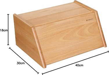 Хлебница Montana, Корзина для хлеба с откидной крышкой, Бук 40 x 30 x 18 см, 065046 Коричневый