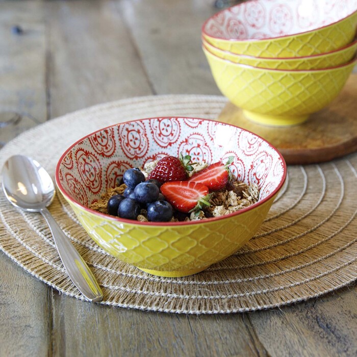 Миска Kitchen Craft YELLOW FLORAL, кераміка, діам. 16 см, 500 мл