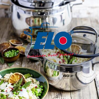 Каструля 1,1 л з нержавіючої сталі  зі скляною кришкою 14 см Brillant ELO