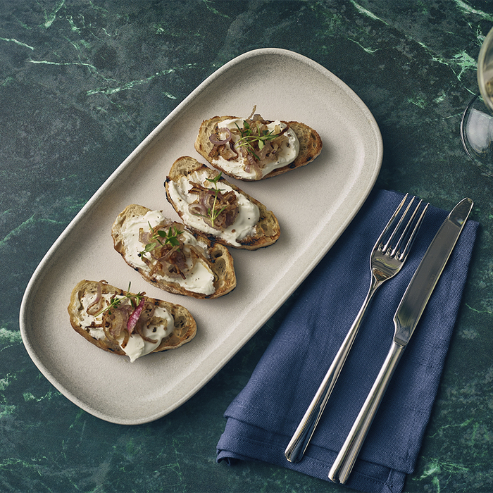 Страва прямокутна 30*15.5 см, сіра, Sereno Cirrus, GenWare