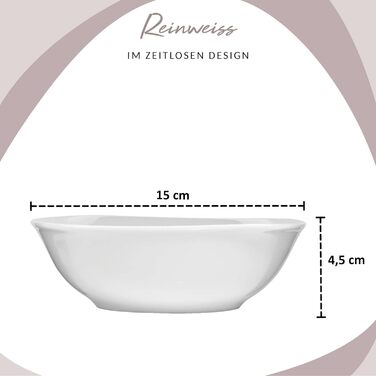 СПІВАЧКА Білий столовий сервіз Bilgola, порцеляновий набір посуду з 30 предметів на 6 персон, набір тарілок округлого дизайну, обідня тарілка (обідній сервіз 24 шт. )