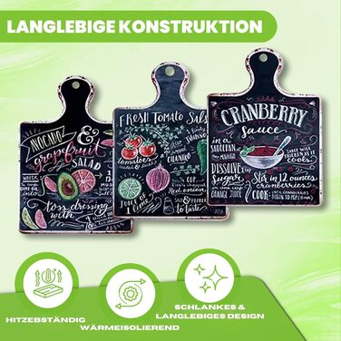 Набір з 4 підставок для посуду, кераміка/корок Ktchnhlprz