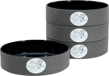 Серія Futuro Black, набір посуду з 16 предметів, комбінований сервіз керамограніту (чорний, чаша для пасти), 21539