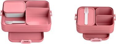 Ланч-бокс с коробкой Bento - На 4 бутерброда или 8 ломтиков хлеба - Ланч-бокс для небольших закусок и остатков еды - Ланч-бокс для взрослых - Коробка с отделениями - (Ярко-лиловый, Ланчбокс Двойная упаковка Большой / Миди)