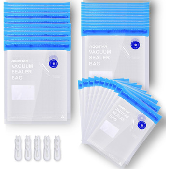 Вакуумні пакети 30 пакетів 16 x 22/21 x 22/20 x 25 см Aigostar
