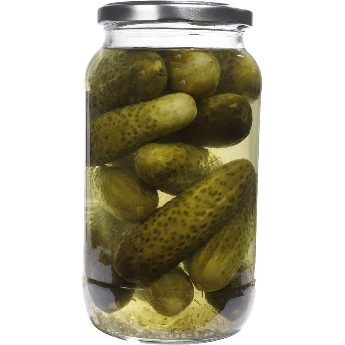 Набор банок 1 л с винтовой крышкой, 6 предметов, серебристый mikken