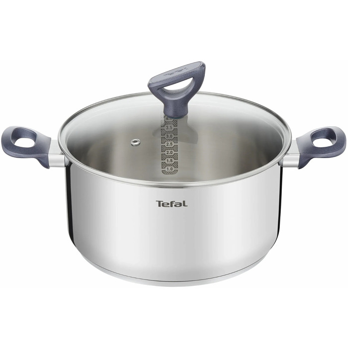 Каструля Tefal Daily Cook з кришкою, 24см, нержавіюча сталь, алюміній, бакеліт