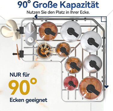 Набір кутових полиць для душу, 3 предмети, сріблястий YASONIC