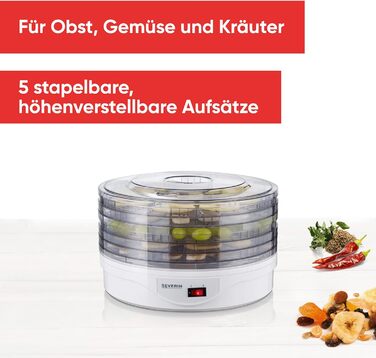 Дегідратор на 5 полиць, 250 Вт Severin