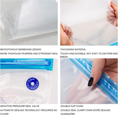 Вакуумні пакети 15 пакетів 21 х 22/26 х 28/ 26 х 34 см YILANJIN