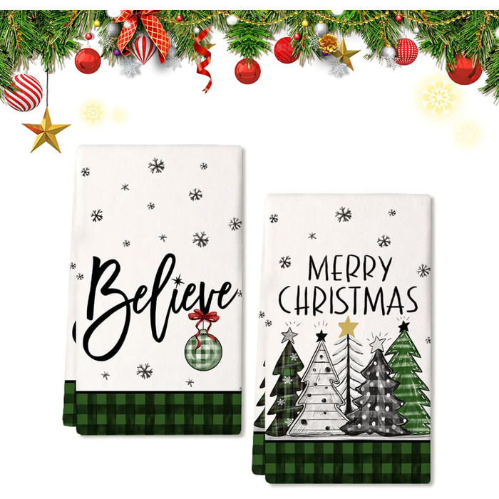 Набір з 2 різдвяних кухонних рушників 60 х 40 см Xmas 1 Yaclonq