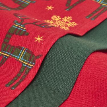 Набор из 3 рождественских кухонных полотенец 50 x 70 см, красно-зеленый Homescapes