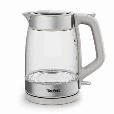 Tefal Электрочайник Glass Kettle 1.7л, стекло, с подсветкой, серебристо-серый
