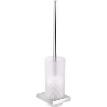 Набір йоржів для унітазу з кришталевого скла матового та хромованого металу, настінний, йоржик для унітазу з тримачем для ванної кімнати та гостьового туалету, видання 11 одномісне