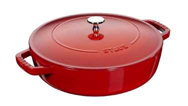 Чавунна жаровня Chistera з кришкою 24 см, вишневий Staub