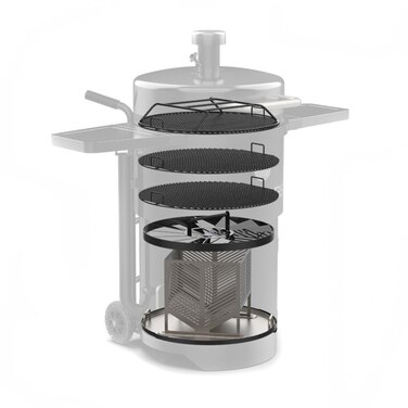 Угольный смокер Pit Boss Champion, бочковая форма, коптильня-гриль, 10806 Код: 011111