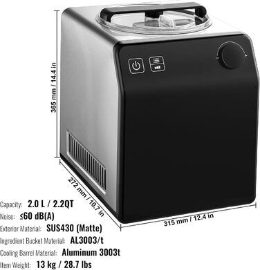 Морожениця 2 л, 180 Вт KUMIO