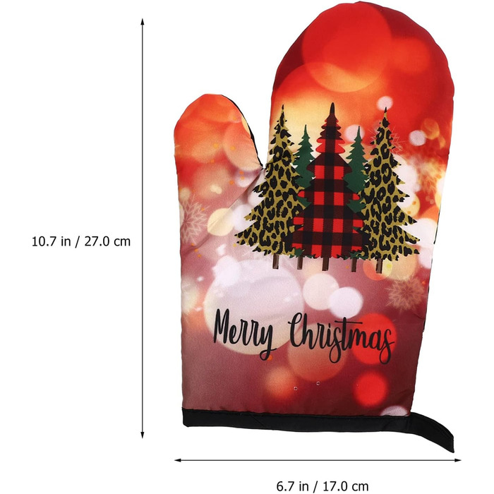 Різдвяний набір з 2 прихваток та 2 рукавичок для духовки, 4 предмети, різнокольоровий Cabilock