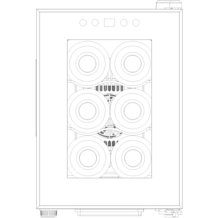 Малий винний холодильник до 6 пляшок чорний Cavin