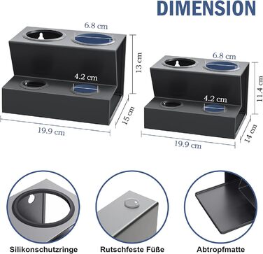 Тримач для пляшок APEXCHASER SodaStream, тримач для пляшок, підставка для зливу пляшок, сушарка для пляшок із силіконовими захисними кільцями знімний дренажний килимок і тримач кришки (4 пляшки)