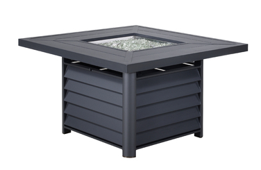 Вуличний газовий стіл-камін 107 x 107 x 63 см. алюміній GRILLI